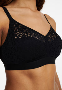 Chantelle "Norah" Black Comfort Supportive Wirefree Bra (C-FF)