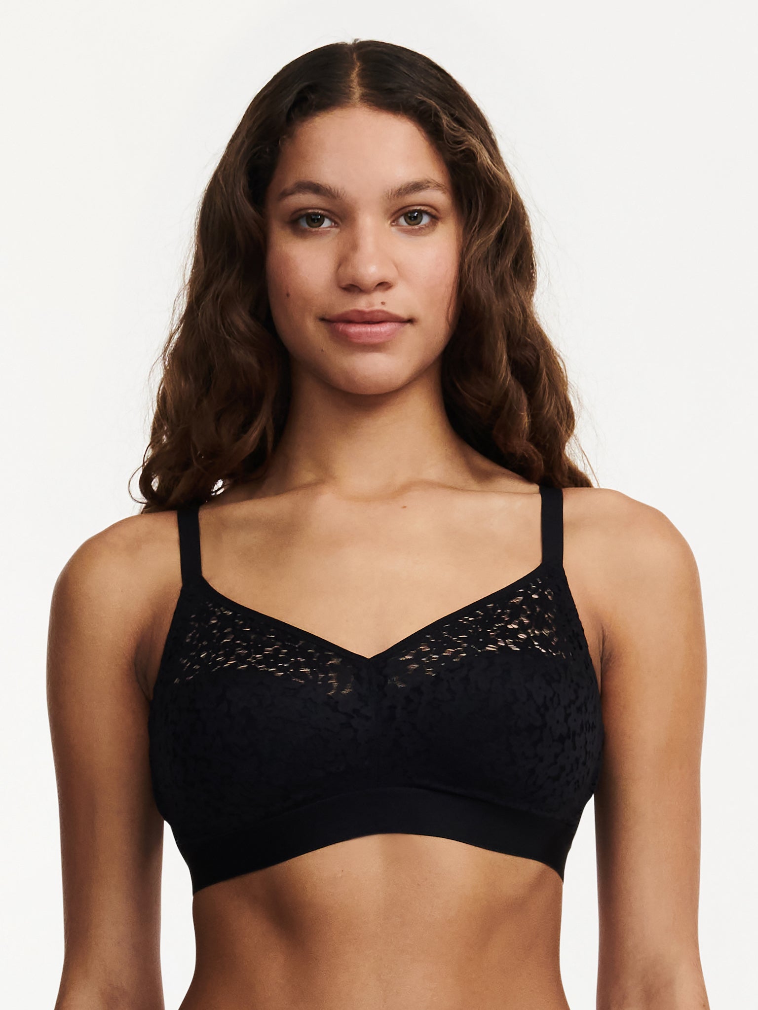 Chantelle "Norah" Black Comfort Supportive Wirefree Bra (C-FF)