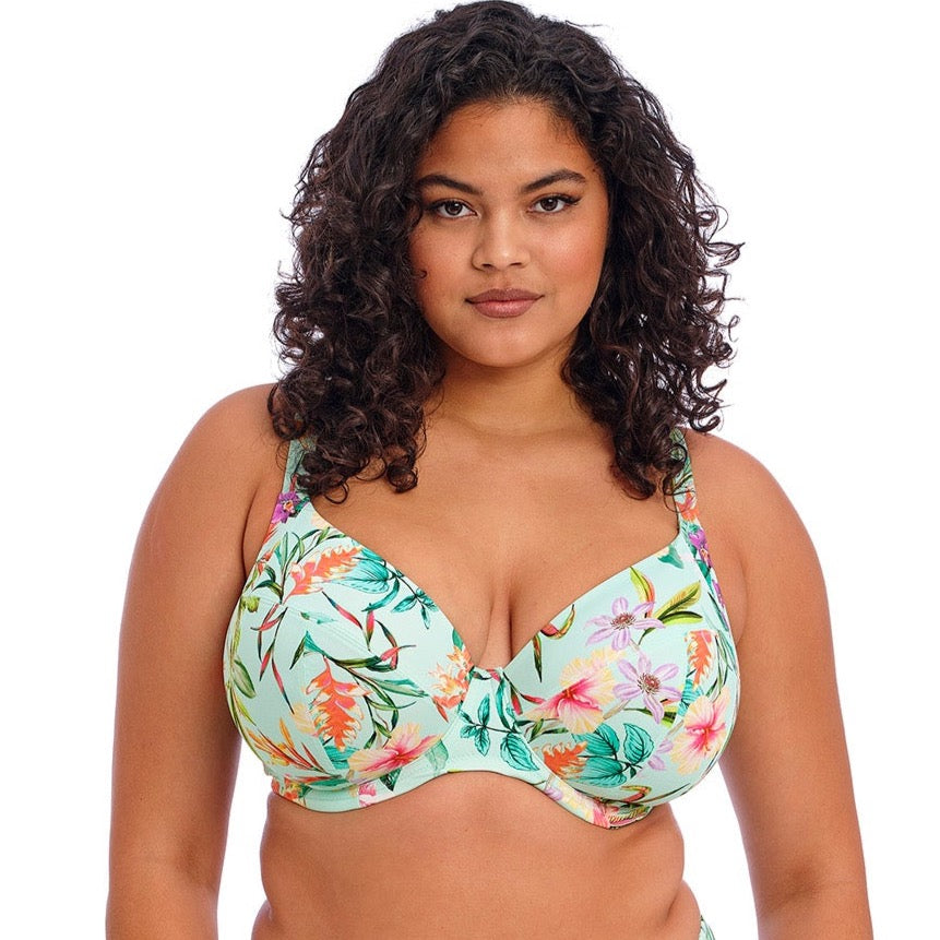 Elomi "Sunshine Cove" UW Plunge Bikini Top (E-FF)