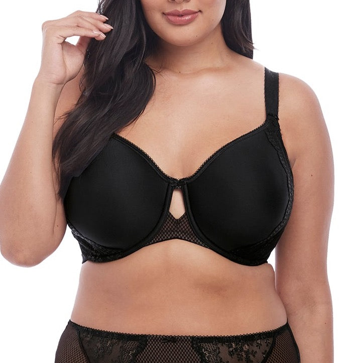Elomi "Charley" Black UW Moulded Spacer Bra (DD-HH)