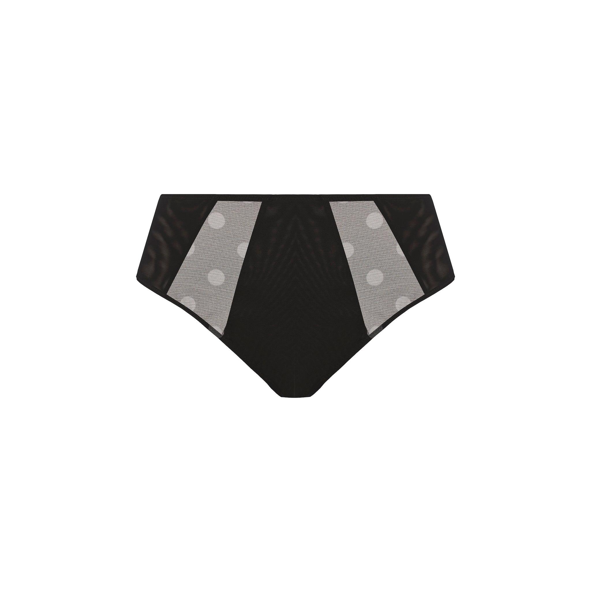 Elomi "Matilda" Black Dot Full Brief - Lion's Lair Boutique - 2X, 3X, 4X, ALT, elomi, Fashion, HIW, HWM, JAN 2024, L, lingerie, M, MATILDA, XL - Elomi