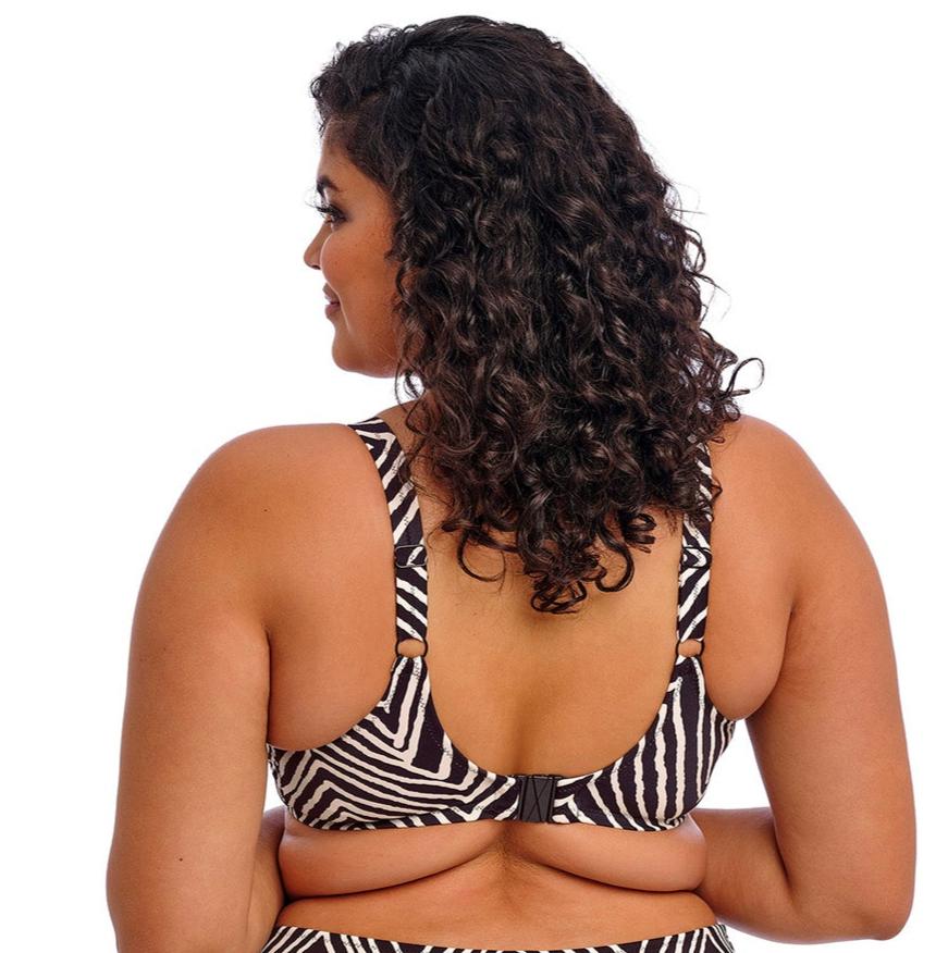 Elomi "Fiji Falls" Black UW Plunge Bikini Top (E-JJ)