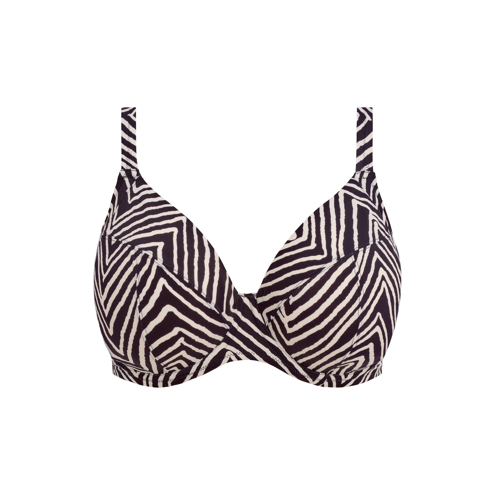Elomi "Fiji Falls" Black UW Plunge Bikini Top (E-JJ)