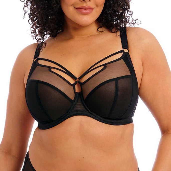 Elomi "Sachi" Black UW Plunge Bra (DD-JJ)