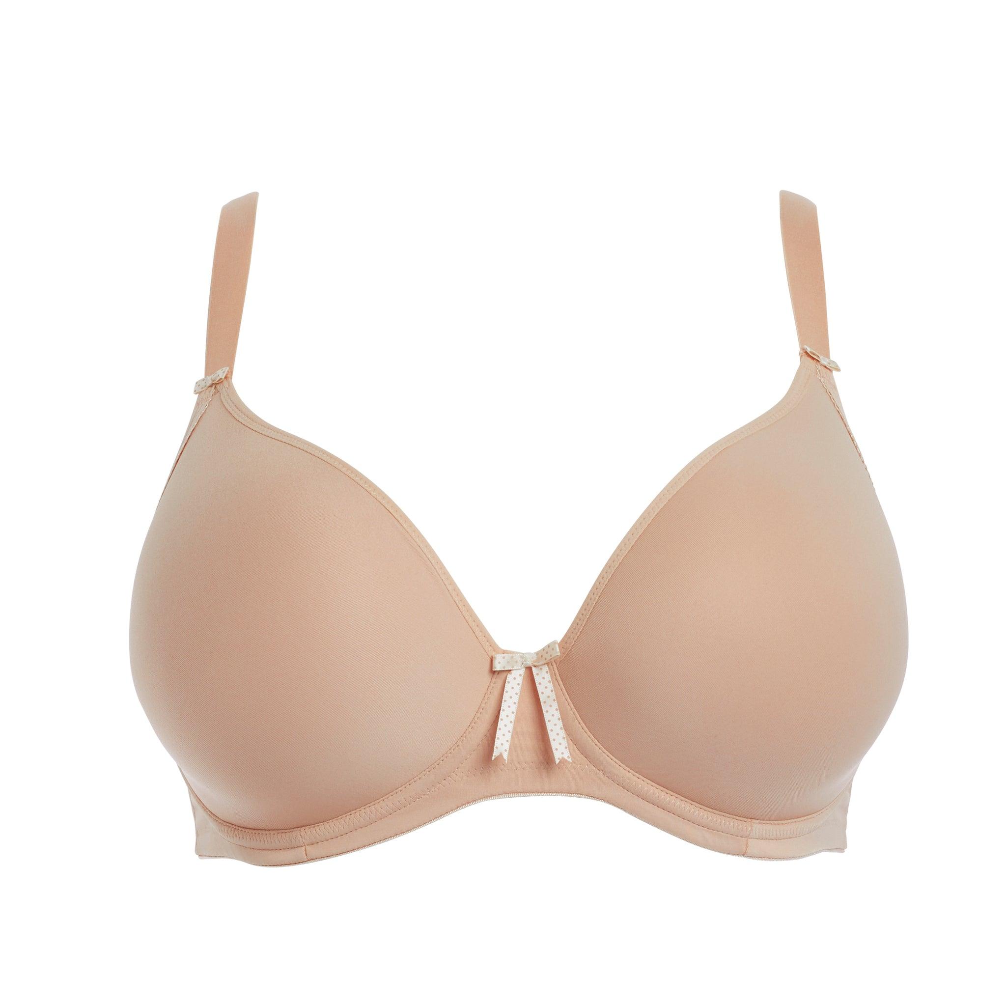 Elomi "Bijou" Sand UW Moulded T-Shirt Bra (E-H) - Lion's Lair Boutique - 34, 36, 38, 40, 42, 44, Bijou, BSV, continuity, E, elomi, F, FF, G, GG, H, lingerie, moulded, seamless - Elomi