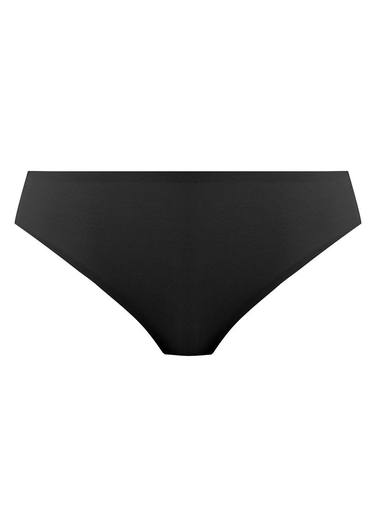 Fantasie "Smoothease" Black Invisible Stretch Thong - Lion's Lair Boutique - continuity, Fantasie, L, lingerie, M, S, THG, XL, XS - Fantasie