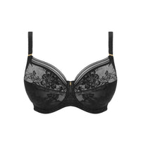 Fantasie "Fusion Lace" Black UW Side Support Bra (D-HH) - Lion's Lair Boutique - 30, 32, 34, 36, 38, 40, BSS, continuity, D, DD, E, F, Fantasie, FF, Fusion, G, GG, H, HH, lingerie, SEP 2023 - Fantasie