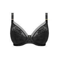 Fantasie "Fusion Lace" Black UW Padded Plunge Bra (D-G) - Lion's Lair Boutique - 30, 32, 34, 36, 38, BRV, continuity, D, DD, E, F, Fantasie, FF, Fusion, G, lingerie, Padded, SEP 2023 - Fantasie