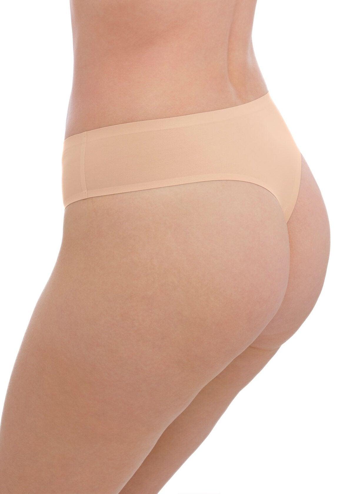 Fantasie "Smoothease" Natural Beige Invisible Stretch Thong - Lion's Lair Boutique - continuity, Fantasie, L, lingerie, M, S, THG, XL, XS - Fantasie