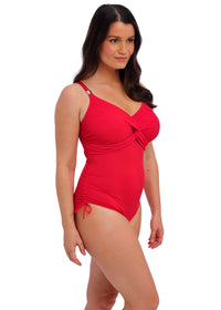 Fantasie "Ottawa" Red UW Twist Front Swimsuit with Adjustable Leg (D-GG)