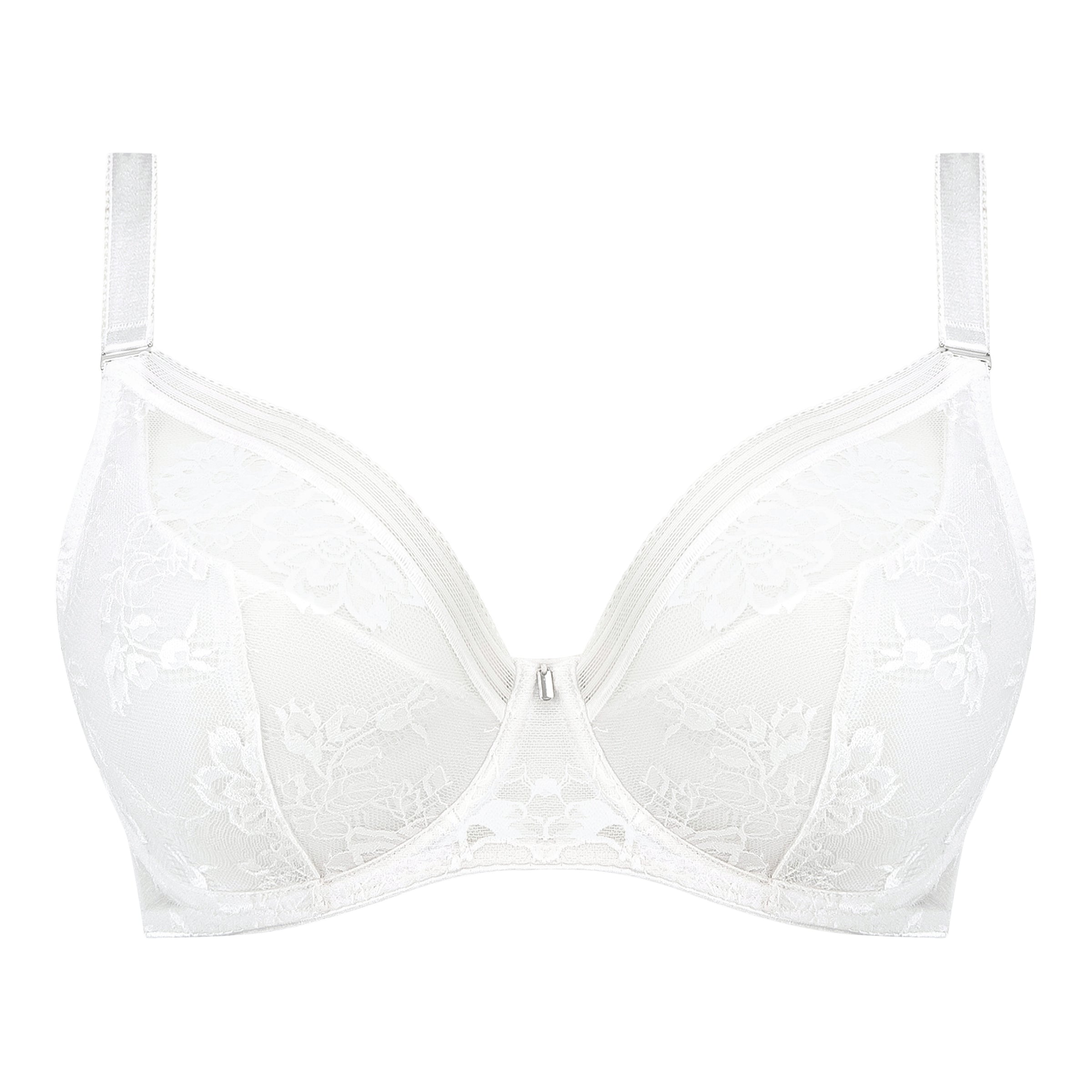 Fantasie "Fusion Lace" White UW Padded Plunge Bra (D-G)