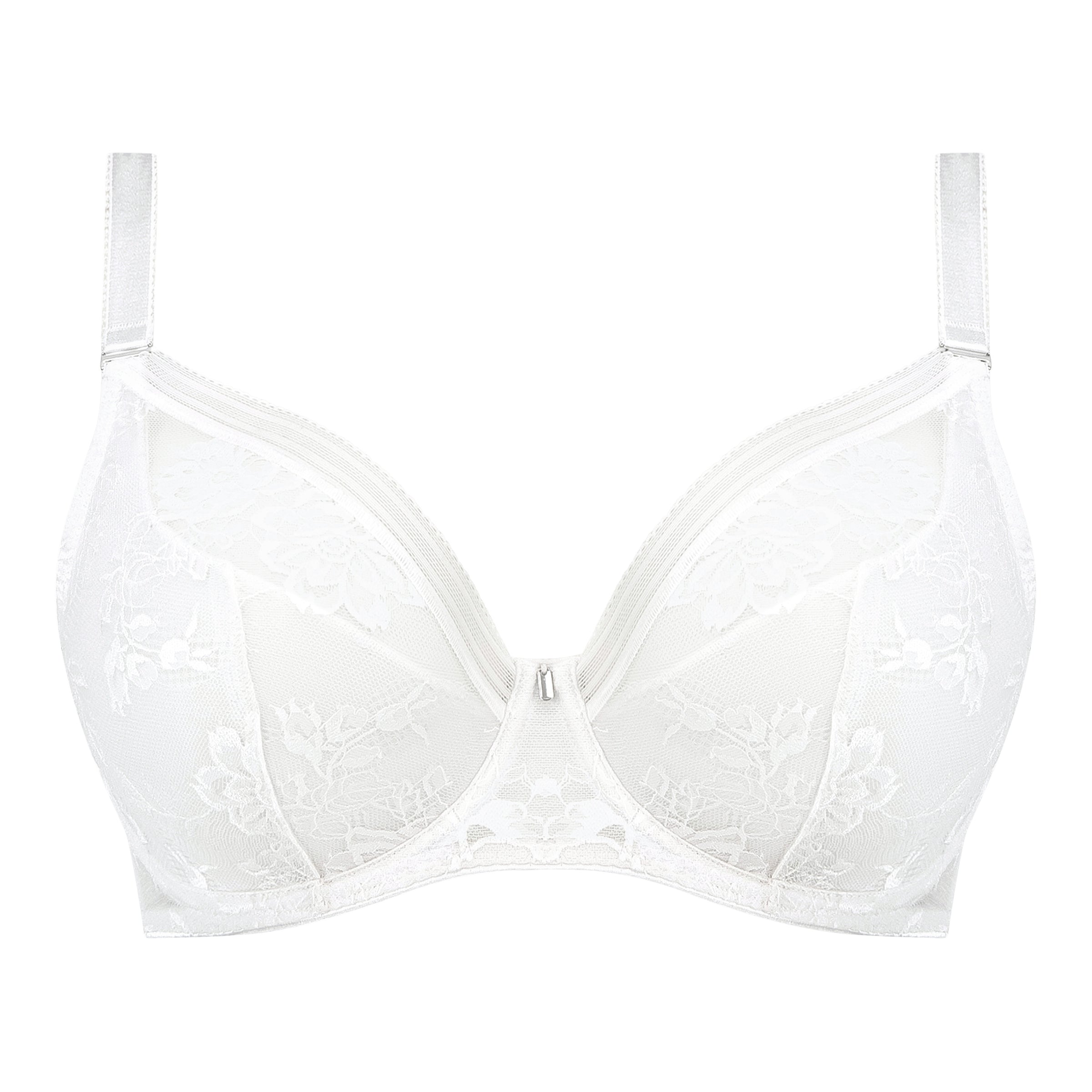 Fantasie "Fusion Lace" White UW Padded Plunge Bra (D-G)