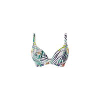 Fantasie "Playa Blanca" UW Plunge Bikini Top (D-J) - Lion's Lair Boutique - 30, 32, 34, 36, Bikini, D, Fantasie, Fashion, FF, G, GG, H, HH, J, Pattern, plunge, SALE, Top, UVX, White - Fantasie