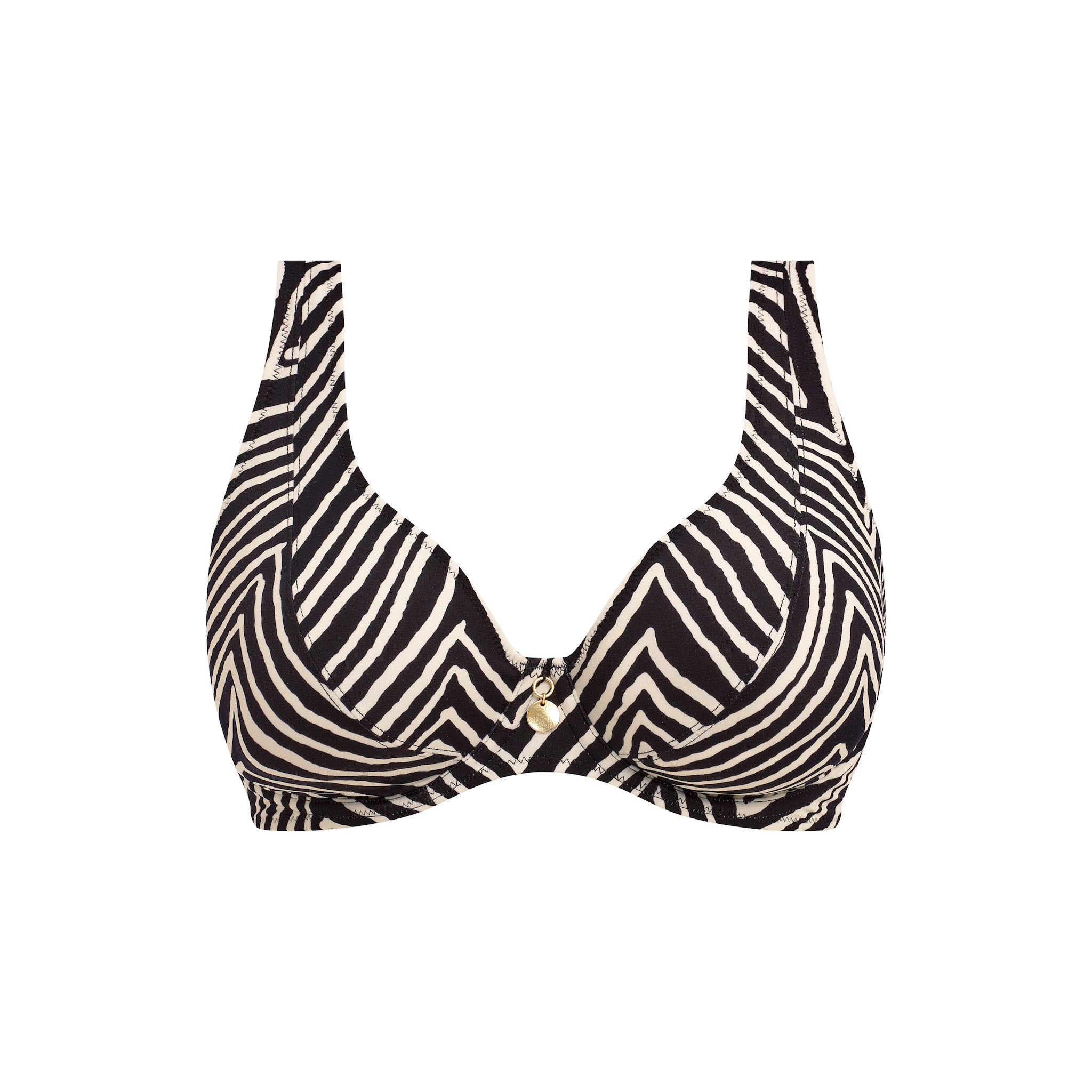 Freya "Fiji Falls" Black UW High Apex Bikini Top (D-J)