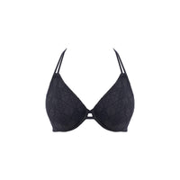 Freya "Nomad Nights" UW Black Halter Bikini Tops (D-FF) - Lion's Lair Boutique - 30, 32, 34, 36, 38, Bikini, Black, continuity, D, DD, E, F, FEB 2024, FF, Freya, Halter, HLU, Solid, Swimwear, Top, UW - Freya