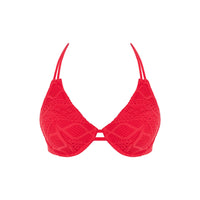Freya "Sundance" Red UW Bandless Halter Bikini Top (D-FF) - Lion's Lair Boutique - 30, 32, 34, 36, 38, Bikini, D, DD, E, F, Fashion, FF, Freya, Halter, HLU, SALE, Solid, Sundance, Swimwear, Top, UW, Warehouse - Freya