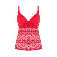 Freya "Sundance" Red UW Padded Tankini (DD-FF) - Lion's Lair Boutique - 30, 32, 34, 36, 38, D, DD, E, F, Fashion, FF, Freya, G, GG, SALE, Solid, Sundance, Swimwear, Tankini, TNX, Top, UW, Warehouse - Freya