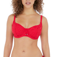 Freya "Sundance" Red UW Sweetheart Padded Bikini Top (E-H) - Lion's Lair Boutique - 30, 32, 34, 36, 38, Bikini, D, DD, E, F, Fashion, FF, Freya, G, GG, H, HH, Padded, SALE, Solid, Sundance, Swimwear, Top, UW, UWP, Warehouse - Freya