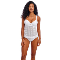 Freya "Nomad Nights" White UW Plunge Tankini Top (D-HH)