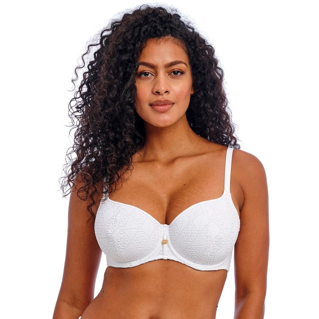 Freya "Nomad Nights" White UW Sweetheart Bikini Top (D-HH)