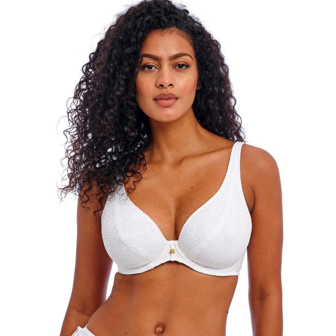 Freya "Nomad Nights" White UW High Apex Bikini Top (D-J)