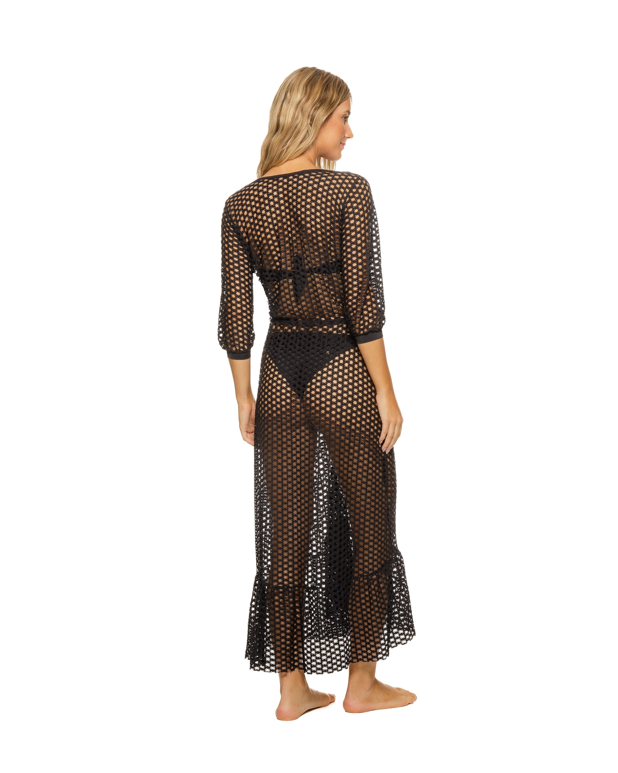 Guria Black Lattice Duster