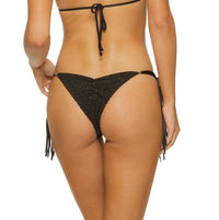 Guria Black Crinkle Lurex Reversible Brazilian Scrunch Tie Side