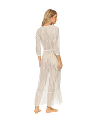 Guria Off-White Lattice Duster