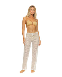 Guria Off-White Lattice Pants
