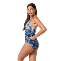 Jantzen “Ocean Mosaic” Amber UW V-Neck Tankini Top