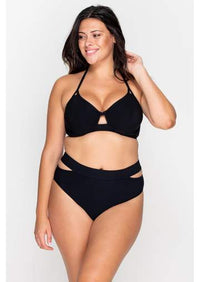 Miss Mandalay "Icon" Black UW Halter Bikini T0- (E-FF)
