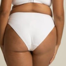 Miss Mandalay "Boudoir Beach" White Belted Bikini Brief