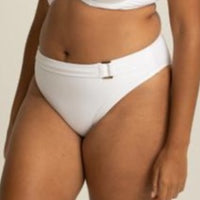 Miss Mandalay "Boudoir Beach" White Belted Bikini Brief