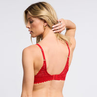 Montelle Sweet Red Lacy Keyhole Balconette Bra (B-G)