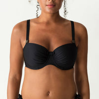 Prima Donna "Cocktail" Black UW Padded Balcony Bikini Top (D-H)
