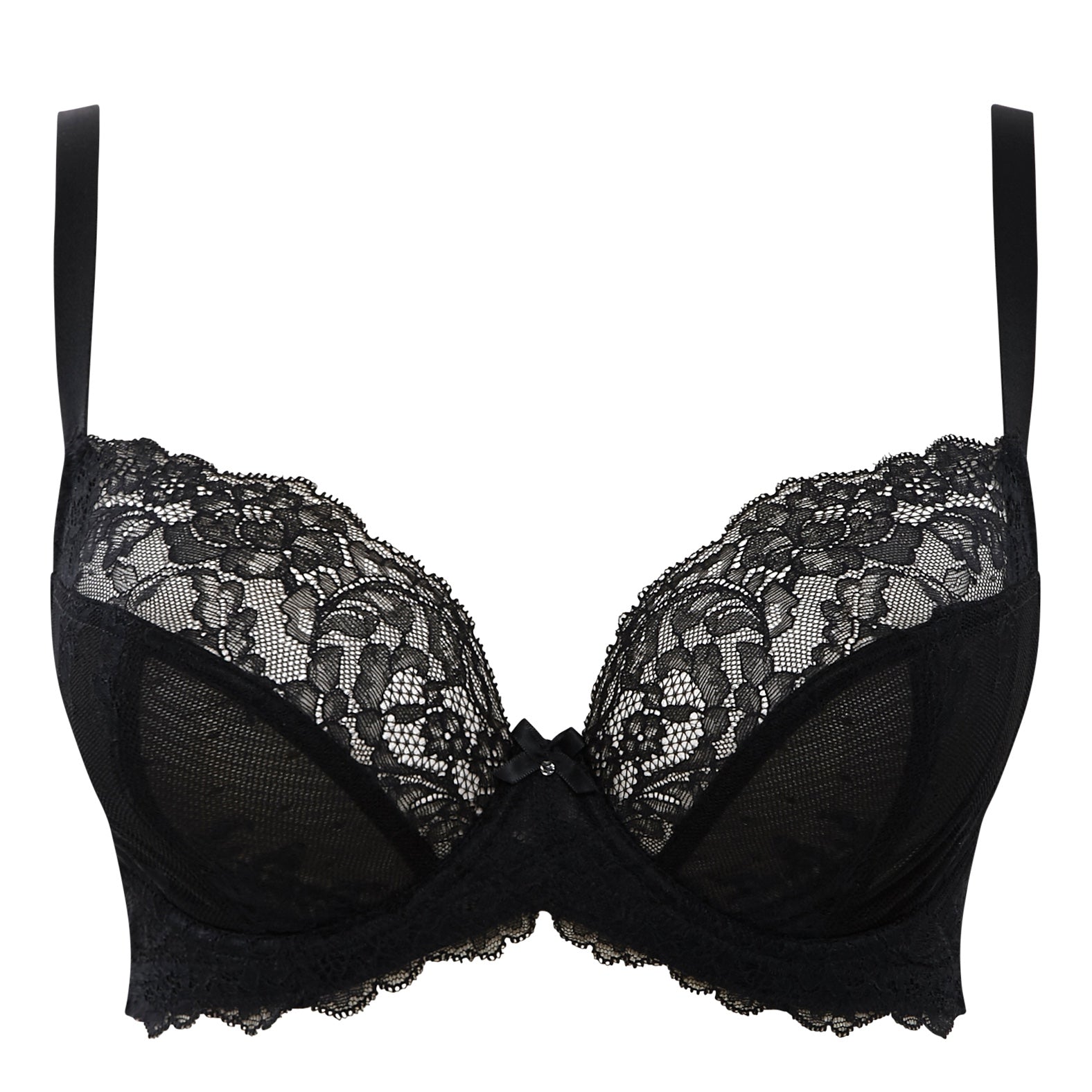 Panache "Ana" Black UW Plunge Bra (D-J)