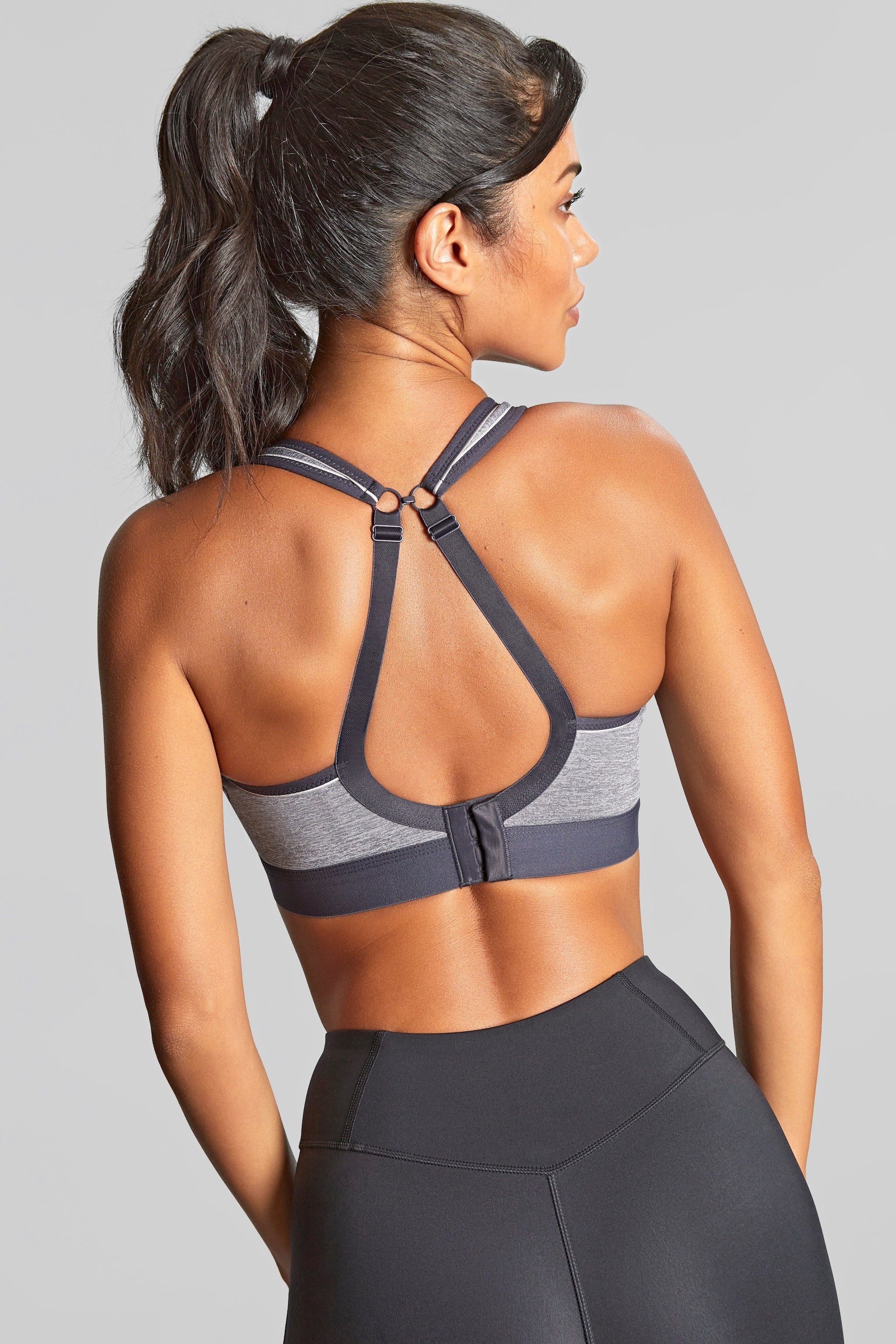 Panache Charcoal Marl Non Wired Sports Bra (B-J)