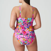 Prima Donna "Najac" Floral Explosion UW Half Padded Plunge Tankini (D-G) - Lion's Lair Boutique - 34, 36, 38, 40, D, E, F, Fashion, FEB 2024, G, Padded, Pattern, Prima Donna, Swimwear, TNX, Top, Twist, UW - Prima Donna