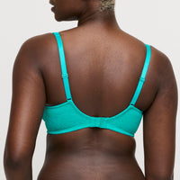 Prima Donna Twist “Palermo” Sunny Teal UW Half Padded Plunge Bra (C-G)