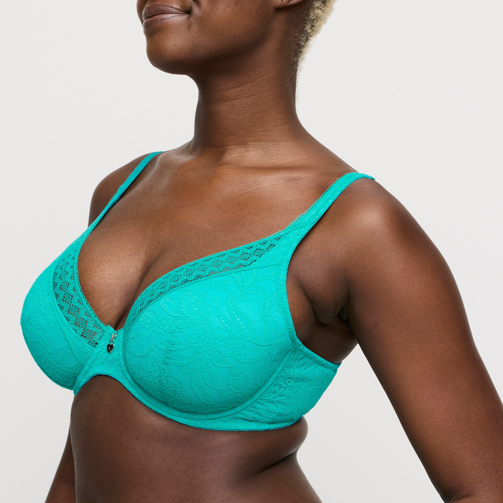 Prima Donna Twist “Palermo” Sunny Teal UW Half Padded Plunge Bra (C-G)