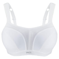 Panache White Wired Sports Bra - Lion's Lair Boutique - 28, 30, 32, 34, 36, 38, 40, B, C, continuity, D, DD, E, F, FF, G, GG, H, HH, J, lingerie, Panache, Sport, SPX - Panache