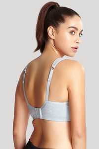 Panache Gray Marl Wired Sports Bra - Lion's Lair Boutique - 28, 30, 32, 34, 36, 38, 40, B, C, continuity, D, DD, E, F, FF, G, GG, H, HH, J, lingerie, Panache, Sport, SPX - Panache