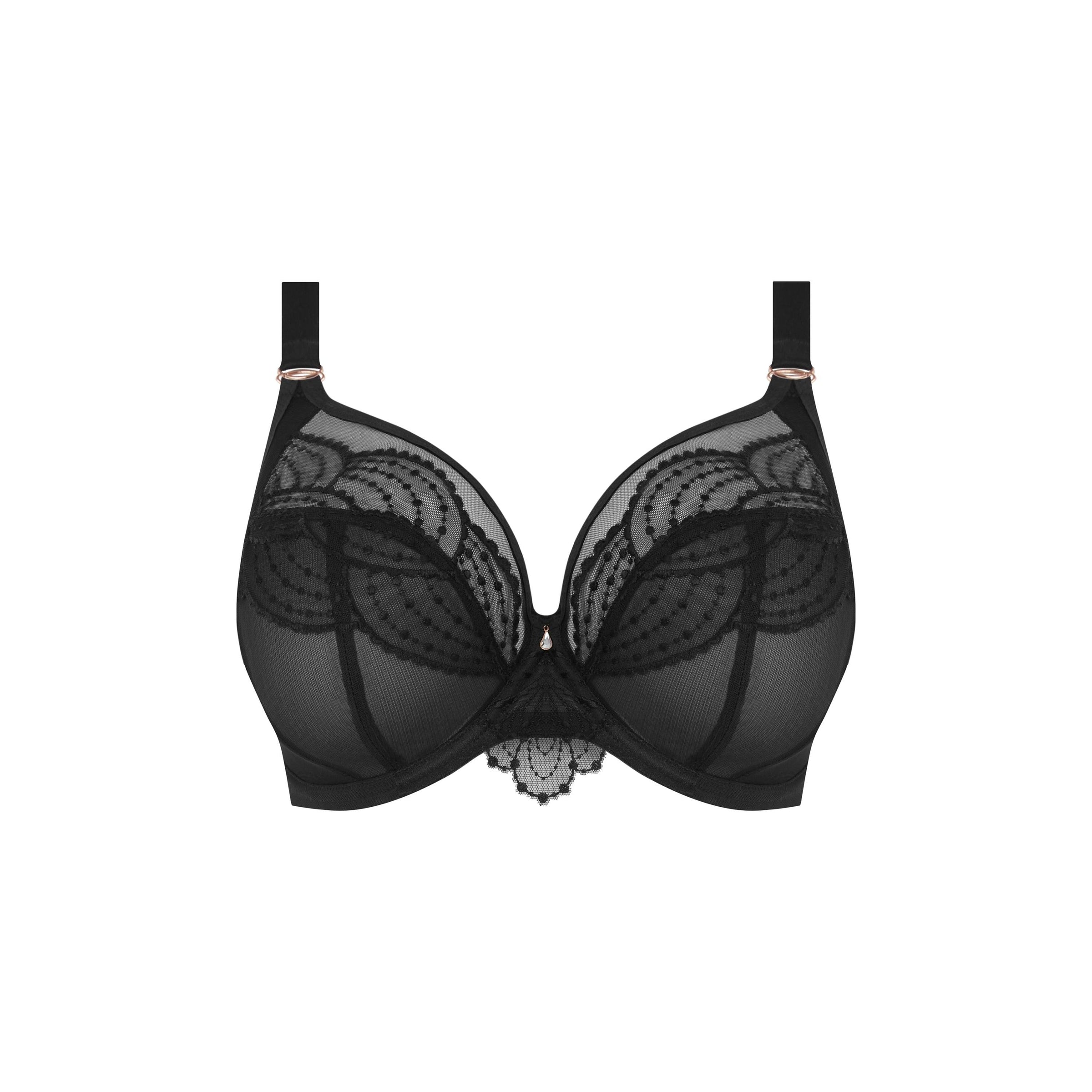 Elomi "Priya" Black UW Plunge Bra - Lion's Lair Boutique