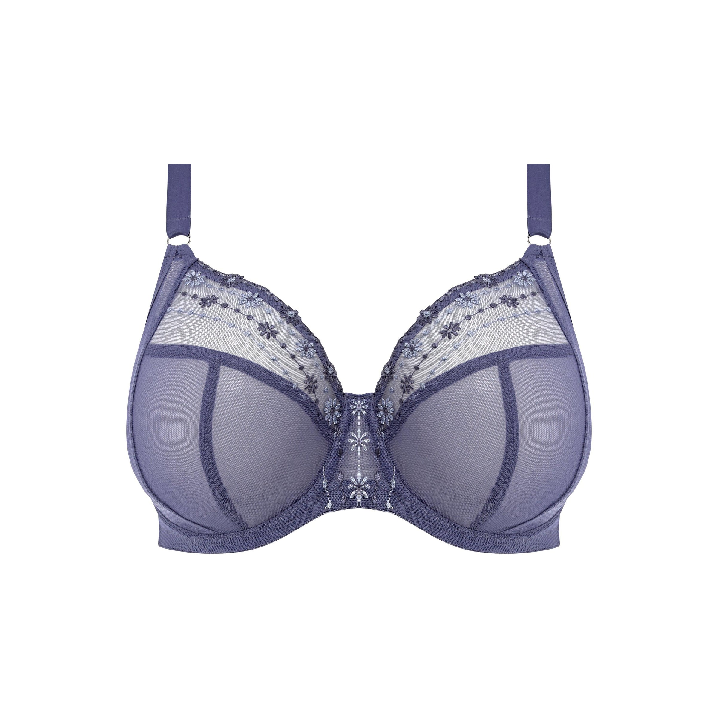 Elomi "Matilda" Denim UW Plunge Bra - Lion's Lair Boutique - 32, 34, 36, 38, 40, 42, 44, 46, BPX, DD, E, elomi, F, Fashion, FF, G, GG, H, HH, J, Jan 2023, JJ, K, lingerie, MATILDA, plunge - Elomi