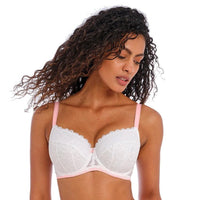 Freya "Offbeat" White UW Padded Half Cup Bra - Lion's Lair Boutique