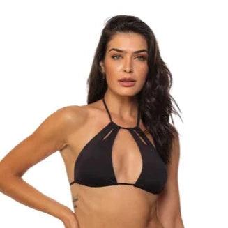 Guria Black Cut Out Halter Bikini Top – Lion's Lair Boutique