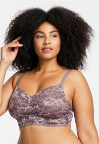 Montelle Almond Spice Cup-Sized Lace Bralette - Lion's Lair Boutique - 30, 32, 34, 36, 38, 40, 42, B, C, continuity, E, F, G, H, I, LET, lingerie, Montelle, wireless - Montelle