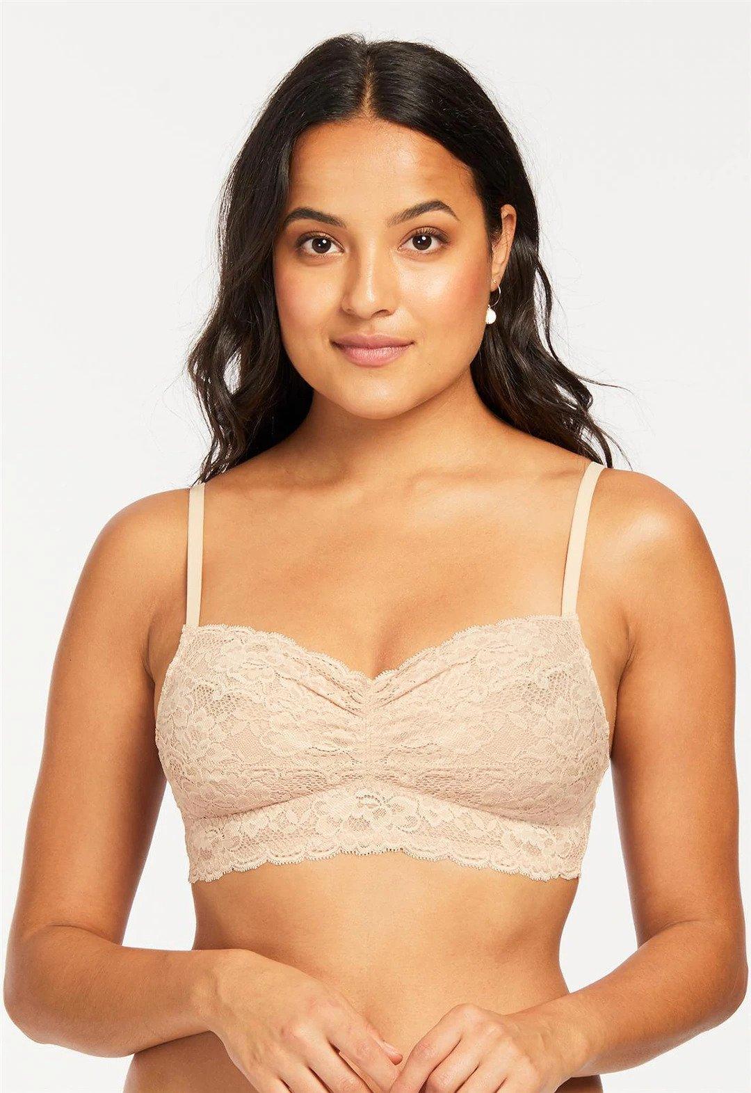 Montelle Sand Cup-Sized Lace Bralette (B-I)