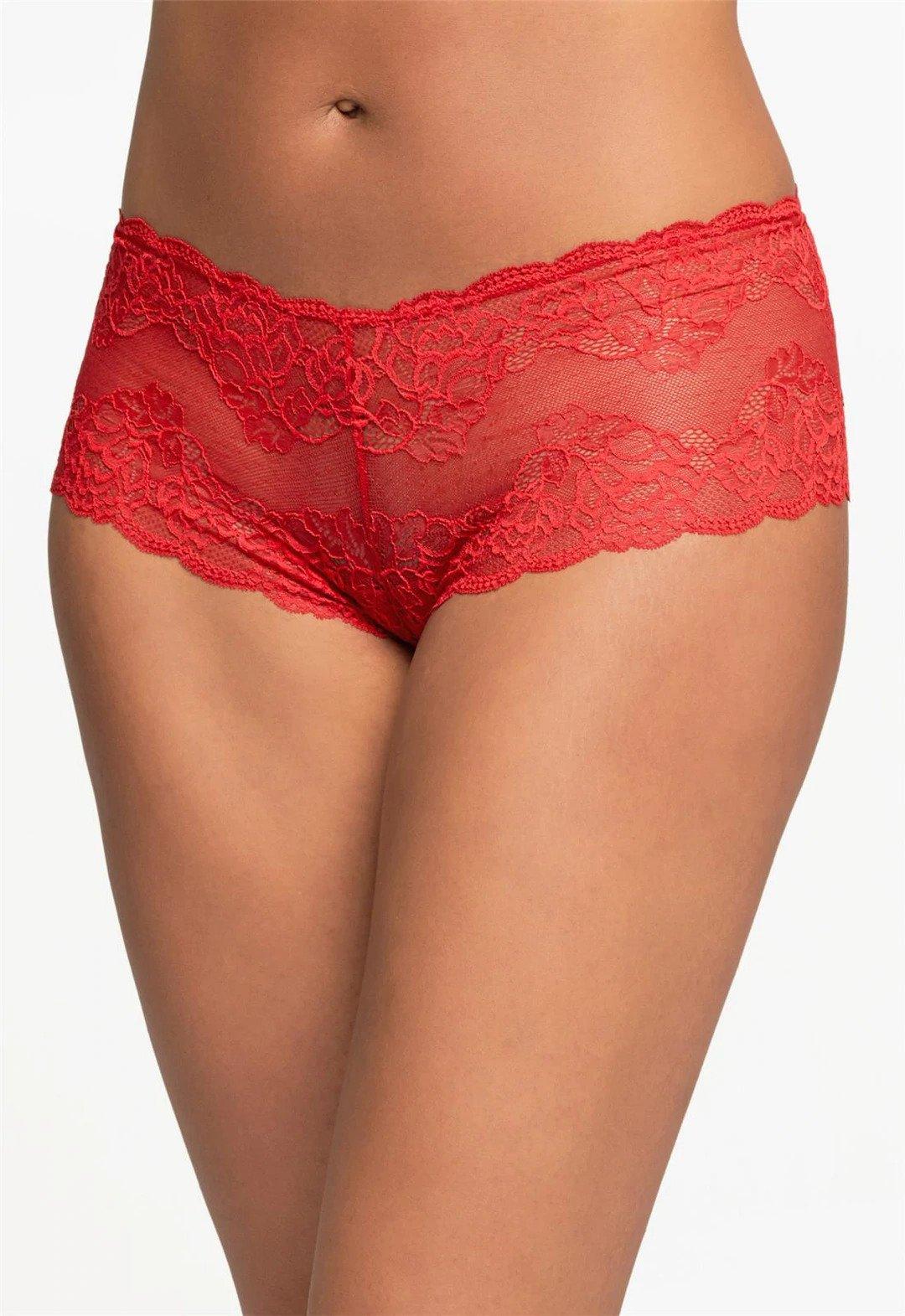 Montelle Tango Red Lace Cheeky Panty
