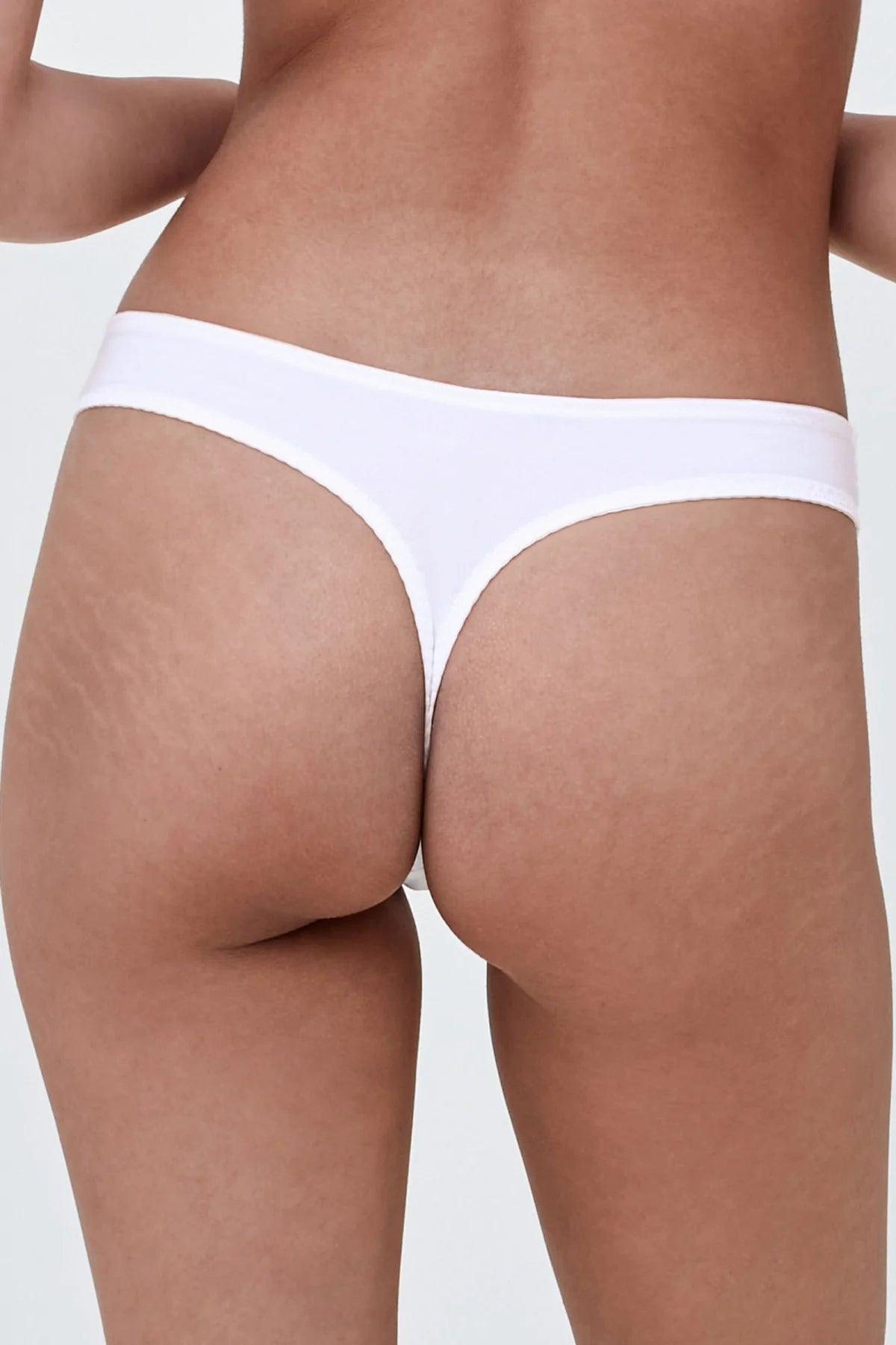 Skarlett Blue "Minx" White Thong - Lion's Lair Boutique - continuity, L, lingerie, M, Minx, Skarlett Blue, THG, XL, XS - Skarlett Blue